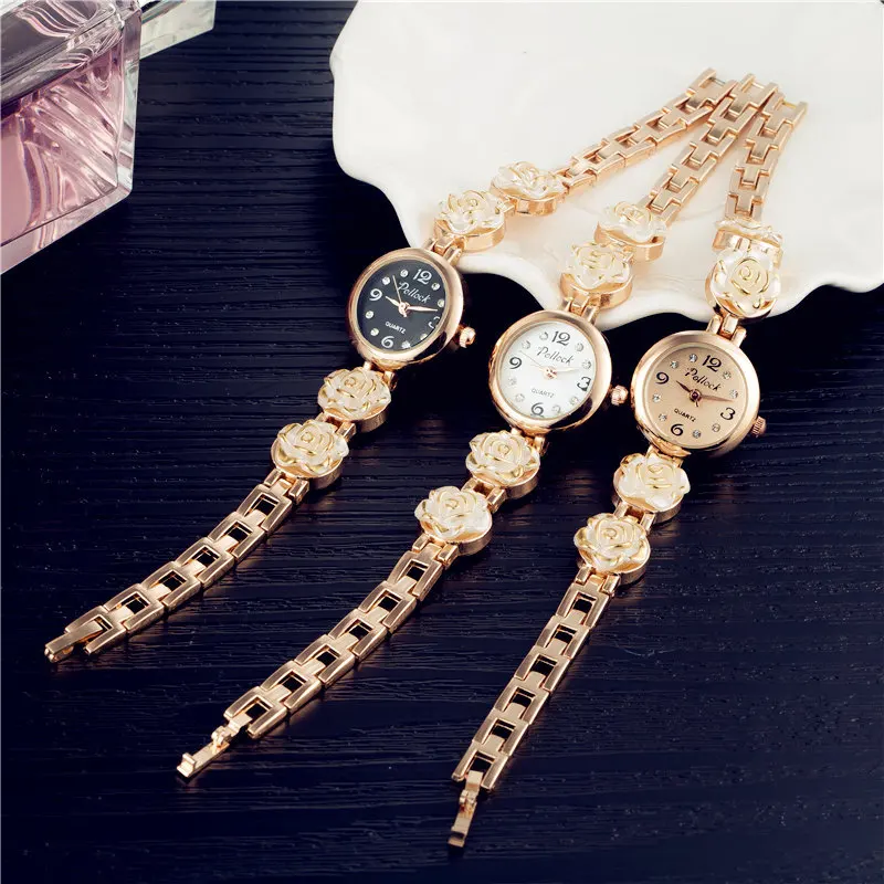 

Fashion Girls Watches Kid WristWatch Rose Chain Watch for Kids Gift for Girls JBRL Children Dress Watch Clock relogio infantil