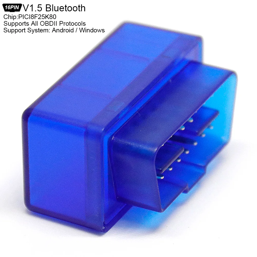 

Fit for ELM327 V1.5 OBD2 automotivo Scanner Bluetooth PIC18F25K80 Chip OBD 2 Car Diagnostic Scanner Tool For Android Windows D
