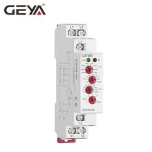 GEYA 3Phase Voltage Control Relay with 6 function Adjustable Voltage Asymmetry Delay Time Phase Protection power supply relay panel with backup battery interface low voltage protection for door access control