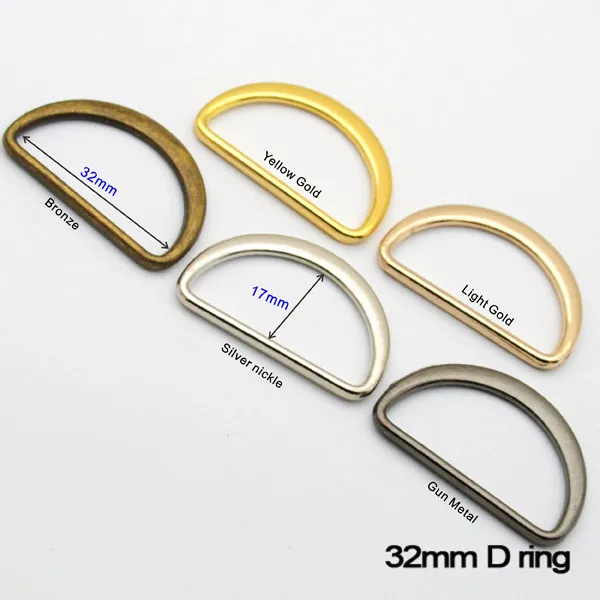 32mm Dee Rings for webbing strapping,1.25 inch Lite D rings 100x 1-1/4'' 
