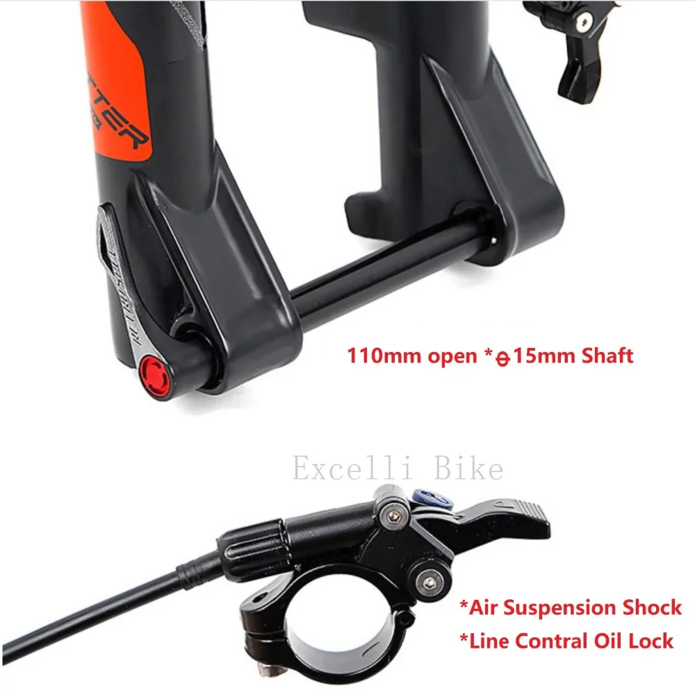 27.5inch 29er DH MTB Fork Air Suspension Line Contral Oil Lock 04