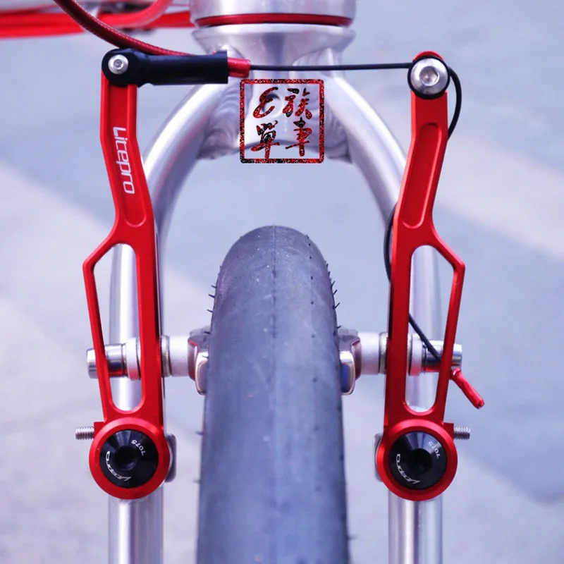 Litepro BMX fnhon 412 للطي الدراجة v الفرامل CNC جدا ضوء v الفرامل المشبك دراجة أجزاء دراجة الذراع الطويلة الذراع القصير