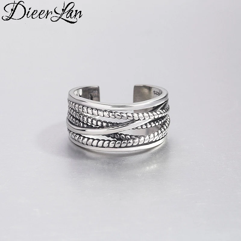 

Trendy Bohemian Vintage 925 Sterling Silver Multi-layer Rings for Women Wedding Engagement Antique Ring Christmas Gift Anillos