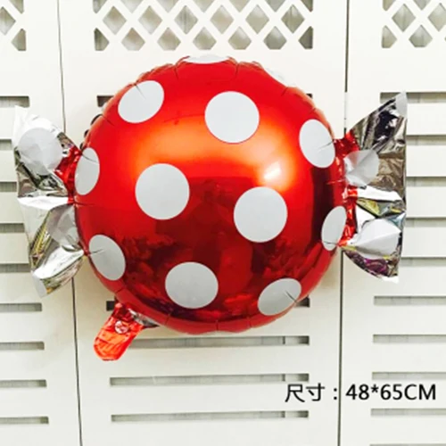 Разноцветные конфеты фольгированные гелиевые шары воздушные шары Свадебный декор балон воздушные шары с днем рождения шары 48X65 см детские игрушки - Цвет: red dot