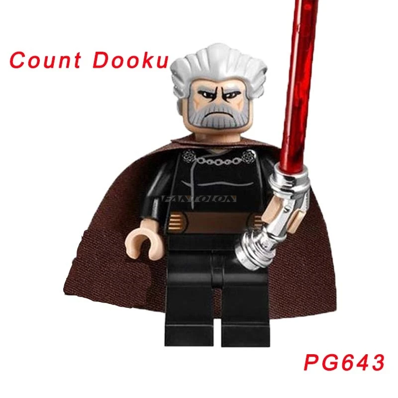 Pg643 войны клонов вариант КРАСНЫЙ лезвием Count Dooku Building Block Star Wars 9515 злоба цифры для детей