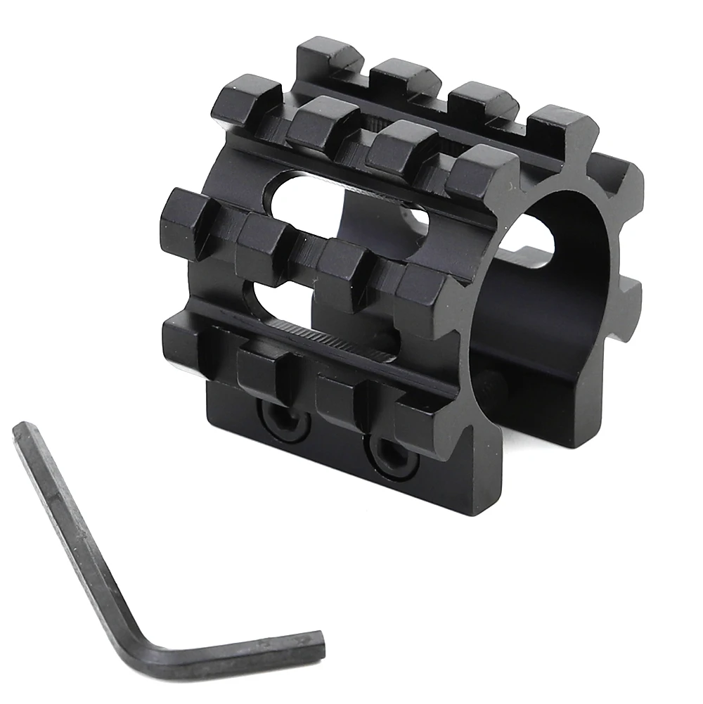 

12GA Magazine Tube Tri Rail Mount 5 Position 25mm Rail Tube Barrel Flashlight Laser Grip Mount GA 500 Shot Gun Rifle