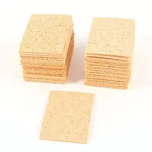 50 шт. паяльник для распайки паяльника Наплавка режущей кромки инструмента очистители для губки желтый 50x35 мм