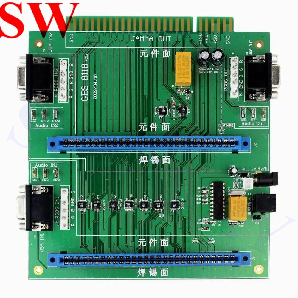 GBS-8118 аркадная игра мульти JAMMA 2 в 1 переключатель дистанционное управление JAMMA PC Board Jamma Switcher