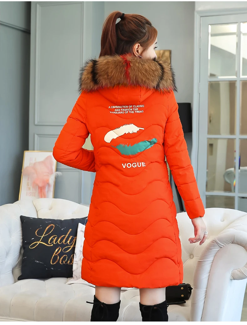 Women Winter Long Jacket Fake Fur Collar Hooded Parka Padded Coat Women 2018 Korean Thick Warm Slim Coats Jackets Female CH695 (6)