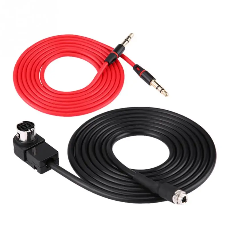 

Car AUX Cable Adapter 3.5mm Jack Red Cable Connection Line for JVC Alpine CD KS-U58 PD100 U57 for iPhone 5 6 6S Car Styling