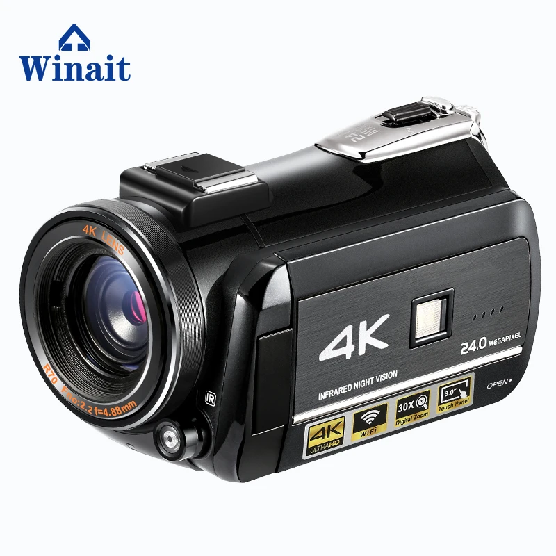 Winait UHD 4K 24fps Digital Video Camera night vision/wifi/3.0'' touch display home use digital camcorder | Электроника