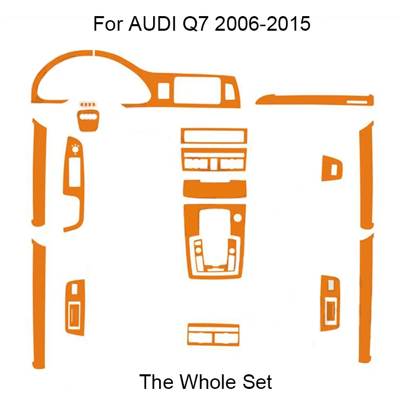 SUNFADA 3D 4D 5D углеродное волокно виниловые внутренние наклейки для AUDI Q7 4L 2006- украшение автомобиля обновление/защита