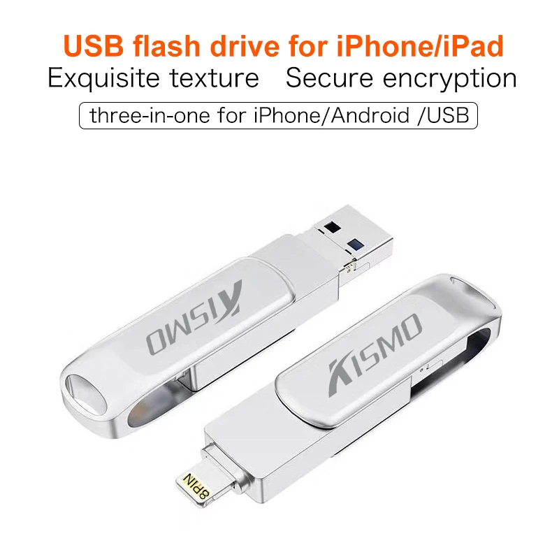 Kismo 3 в 1 USB 3,0 OTG USB флэш-накопитель мини флеш-накопитель USB накопитель для iPhone 8X7 6 Plus Mirco USB телефоны android