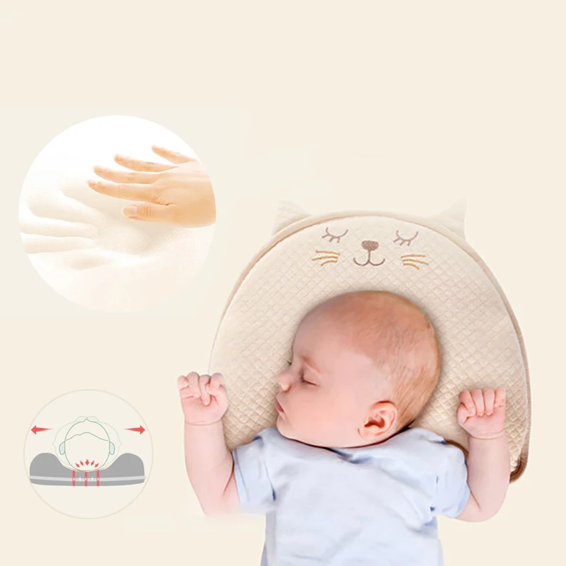 

Sunmer Baby Pillow Newborn Head Protection Cushion Baby Bedding Infant Nursing Pillow Toddler Sleep Positioner Anti Roll Cushion