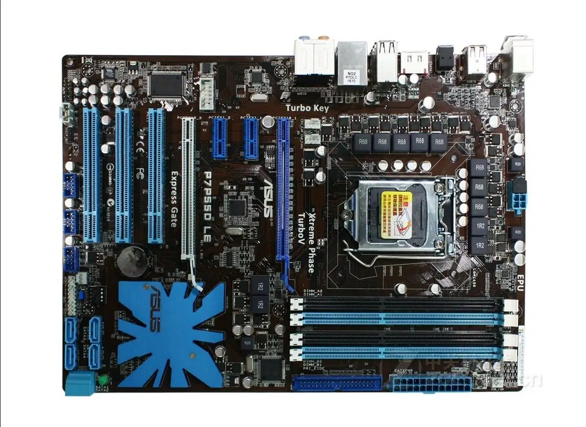 ASUS P7P55D LE настольная материнская плата P55 LGA1156 16G eSATA SATA2 USB2.0 ieeee1394 atxматеринская