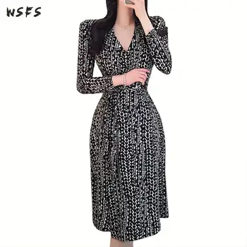 

Summer Vintage Dresses Black Heart Print Vneck Long Sleeve Womens Dress Boho 2019 Bodycon Elegant Sexy Paret Midi Slim Dress