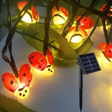 Outdoor Ladybug Decorations And Get Free Shipping On Aliexpress San Ding Xing 5m 20 Led String Lights Outdoor Solar Ladybug Waterproof Light For