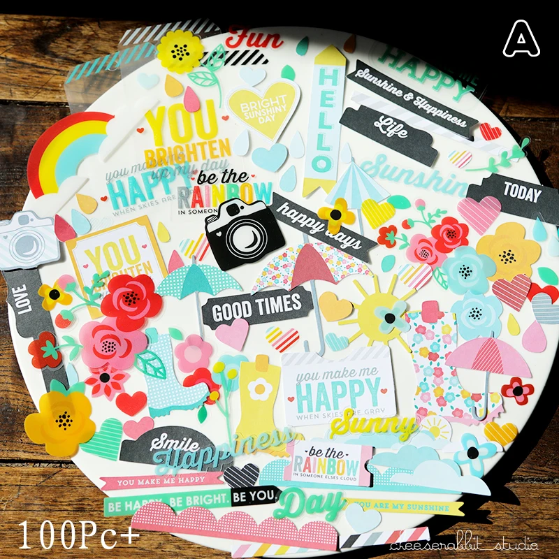 KLJUYP 1 комплект красочные бумажные высечки для скрапбукинга Happy planner/изготовление карт/Журнал проекта