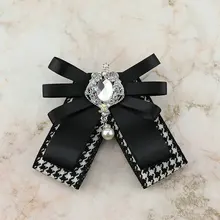 Британский взрослый воротник рубашка галстук бабочка горный хрусталь кристалл свадебные костюмы Галстук Рождественский подарок галстук лента галстуки-бабочки аксессуары