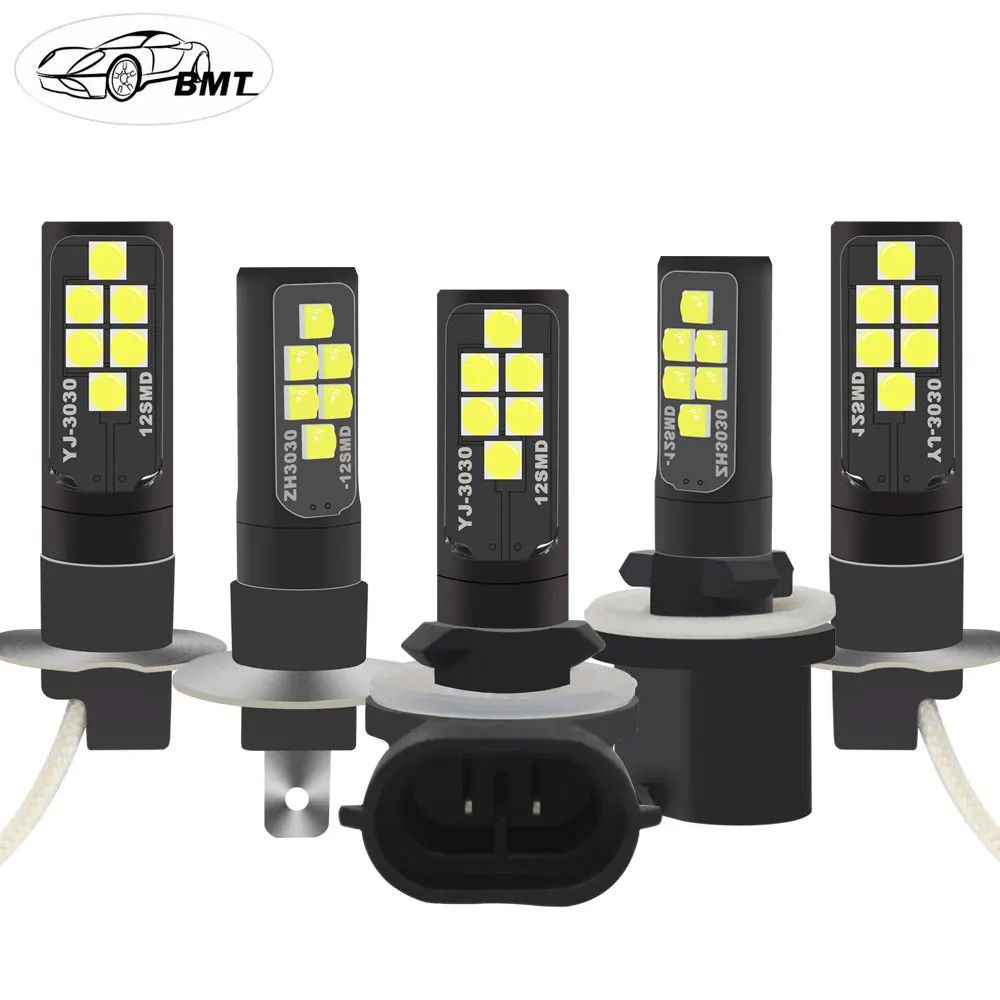 

BMT H1 H3 LED h27w2 h27w/2 LED Bulb h27w 880 881 h27w1 h27w/1 Car led fog lights lamp cars daytime running lights DRL12V LED