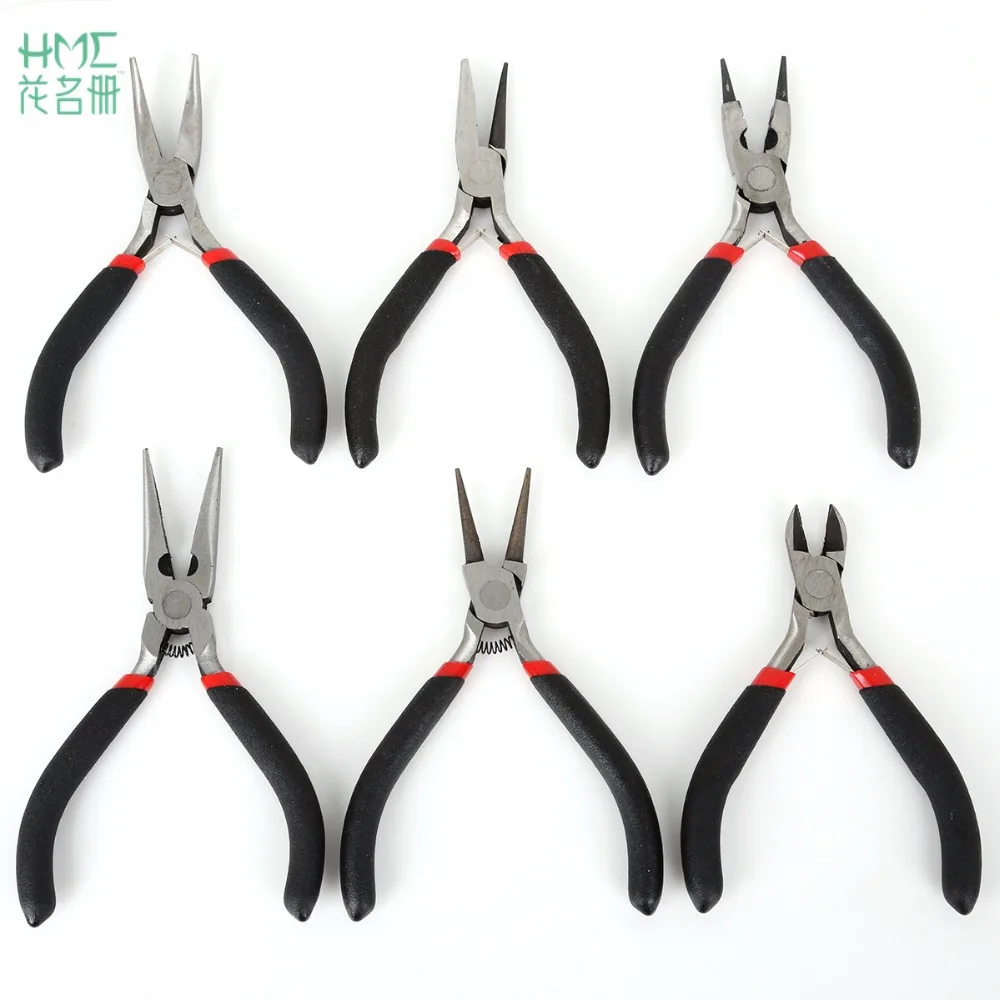

Length11/12/13cm 1pcs Mini Black Stainless Steel Bent Crimping Pliers For Beading Jewelry Making Pliers Hand Tool DIY