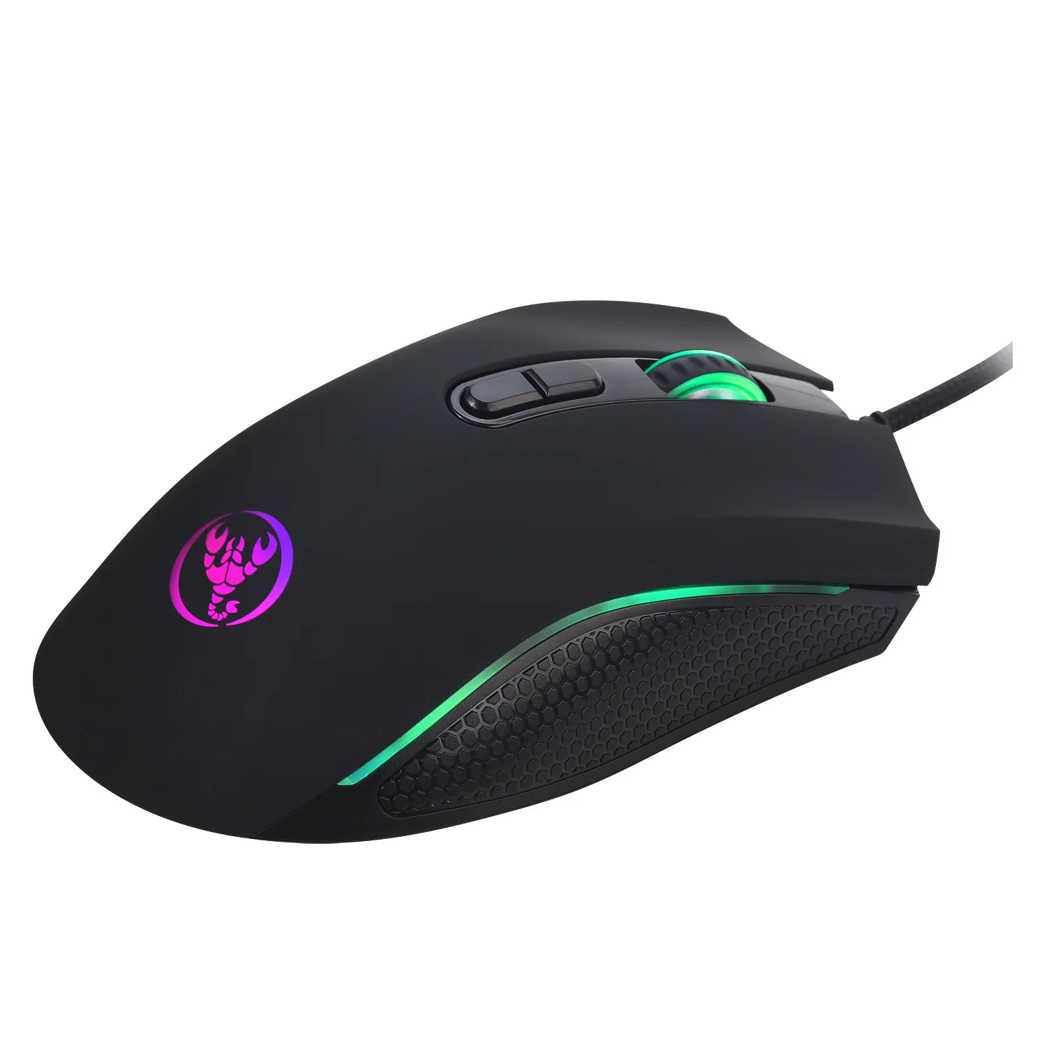 Hongsund  High-end optical professional gaming mouse with 7 bright colors LED backlit and ergonomics design For LOL CS