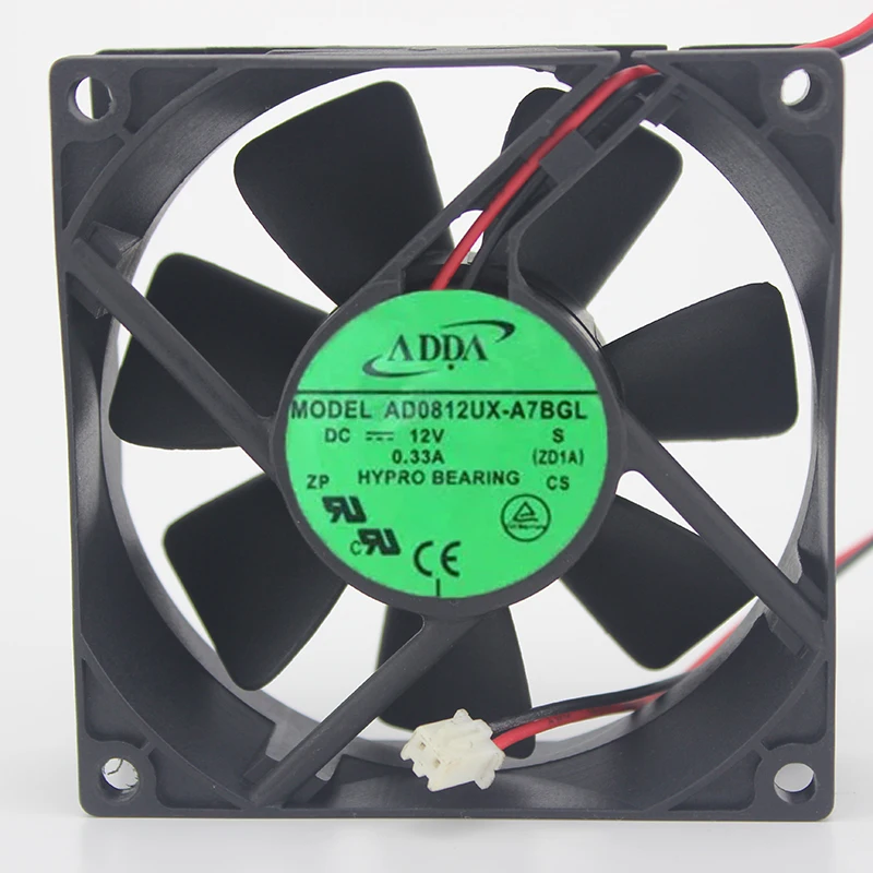 8025 8CM PWM intelligent temperature control fan 12V 0.33A AD0812UX