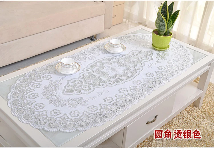 Oval PVC Nappe Tablecloth Plastic Oilproof Dining Tablecloth Bronzing Printed Table Cover Table Mat Overlay Placemat Nappe