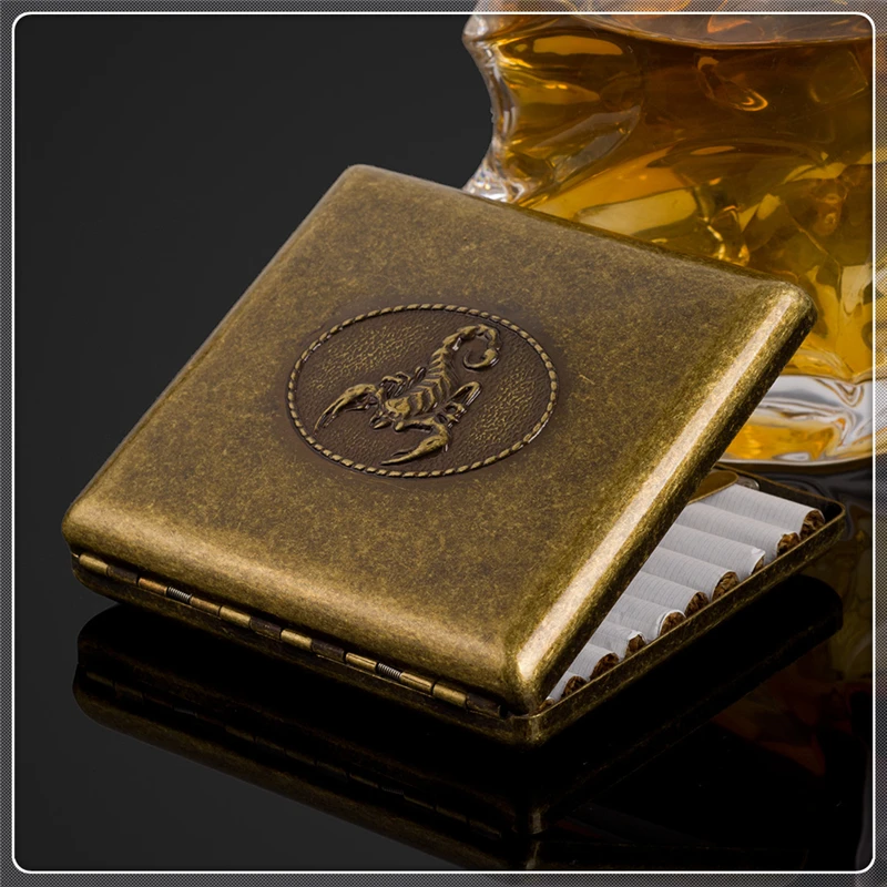 Buy Stainless Steel Bronze Cigarette case for 20pcs