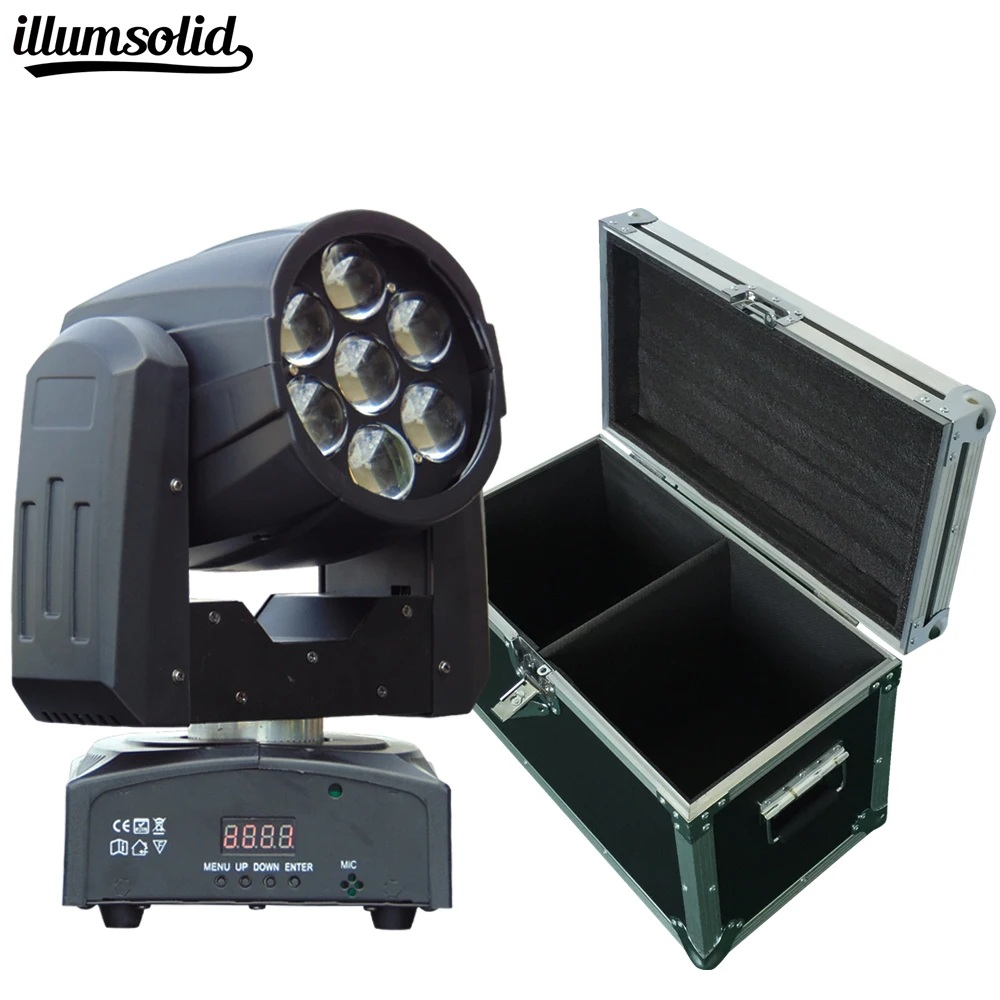 

2pcs LED Moving Head Light LED mini zoom 7x12w RGBW 4IN1 zoom stage light led DJ,KTV stage light