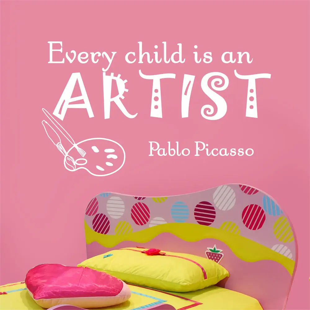Every Child Is An Artist Vinyl DIY Wall Decals Nursery Room Home Wall Every Child Is An Artist Vinyl DIY Wall Decals Nursery Room Home Wall