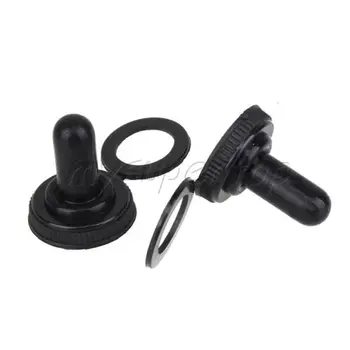 

Set 20 Black Mini Waterproof Toggle Switch Boot Cap Resistance Rubber Cover Lid