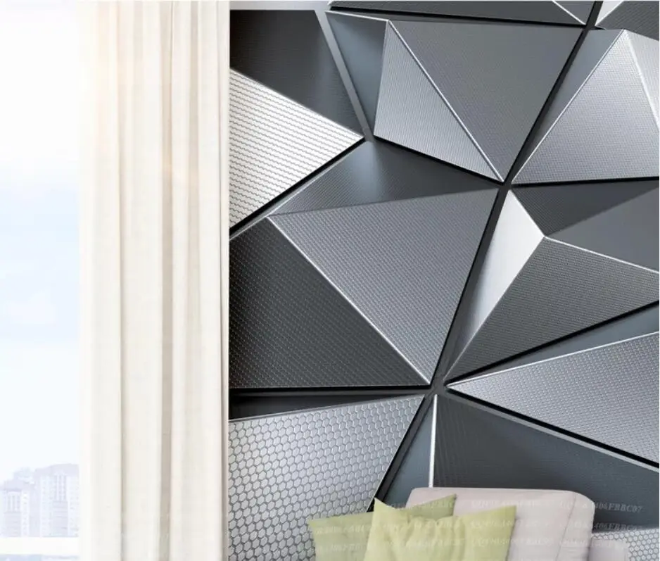 Обои на заказ, 3d обои, стерео геометрические атмосферные металлические обои для стен, papel де parede, 3d обои
