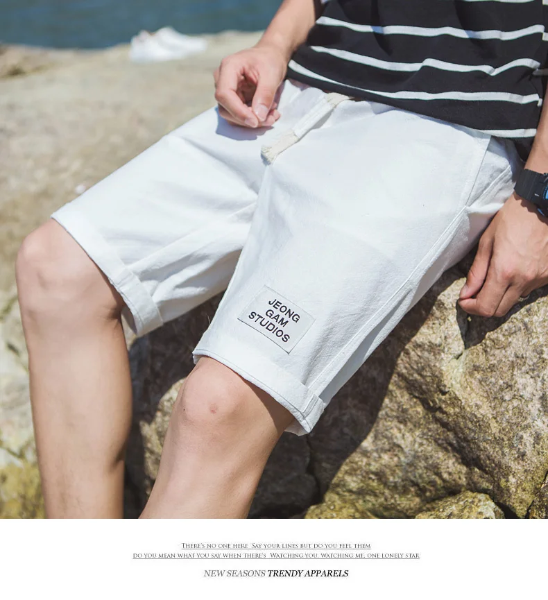 best casual shorts 2022 Summer Home Casual Shorts Men ,fashion Plus Size Mens Loose Cotton Shorts , Comfortable Breathable White Shorts Male  S-5XL best casual shorts