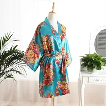 Голубое озеро Sexy Большой Размеры сексуальный атлас ночной халат идеально свадебные туфли невесты халаты платье для Для женщин