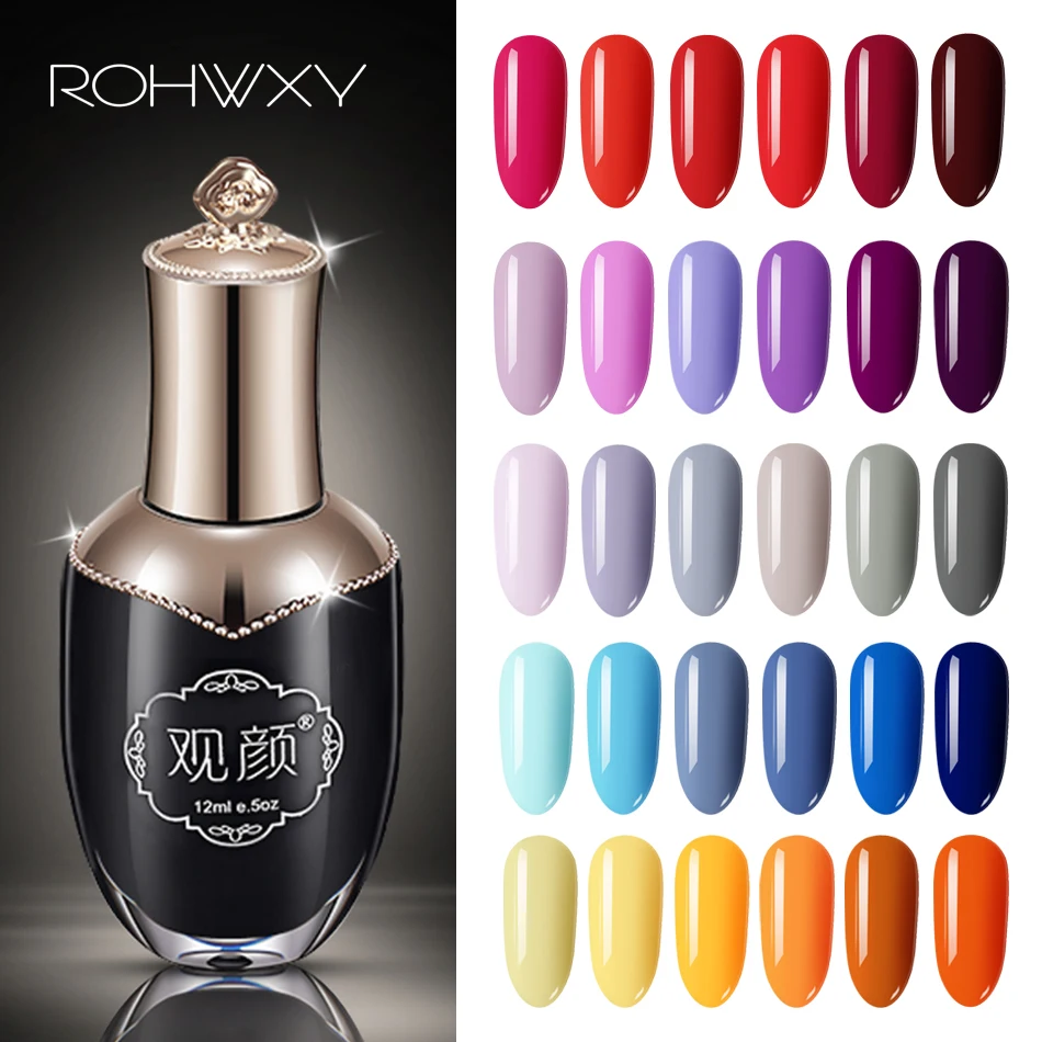 

ROHWXY 60 Color Gel For Nail Lacquer Glitter Soak Off Gel Nail Gelike Nail Art Uv Gel Semi Permanent Nail Polish Gel Vernis