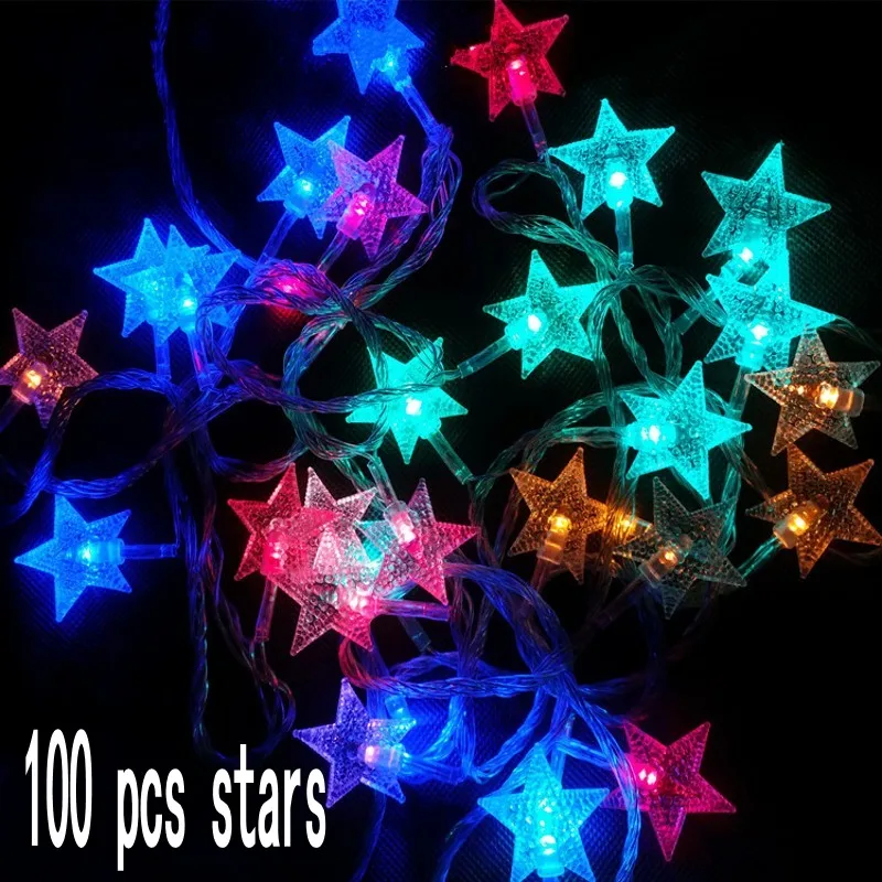 Гирлянда 100 светодиодов звездная 10 м|led starry string lights|starry lightsstar lights |