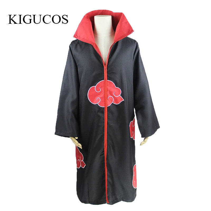 KIGUCOS Наруто Акацуки аниме Хэллоуин костюмы для мужчин женщин Учиха Итачи плащ