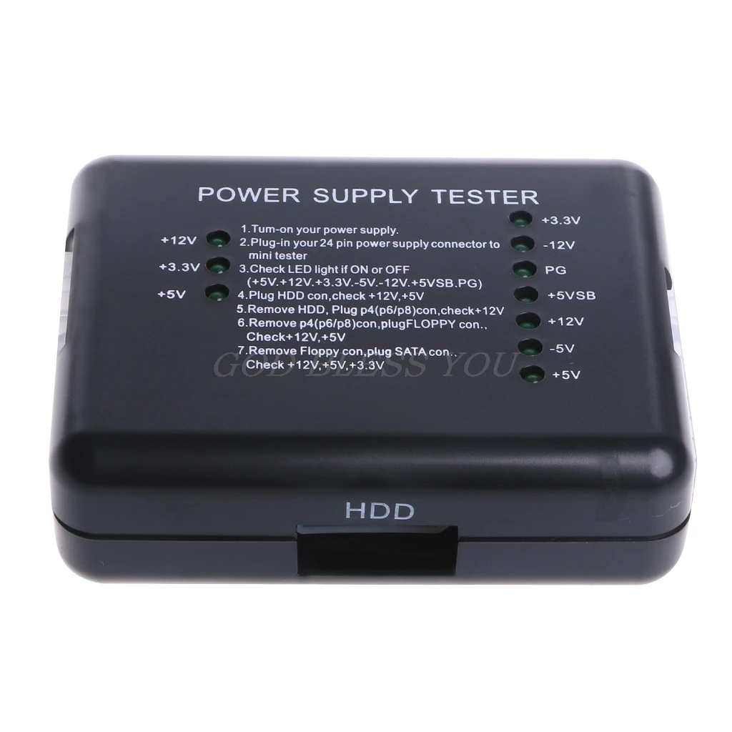 1 قطعة جديد أسود PC 20 24 دبوس ATX PSU SATA HD امدادات الطاقة فاحص 1 قطعة جديد أسود PC 20 24 دبوس ATX PSU SATA HD امدادات الطاقة فاحص