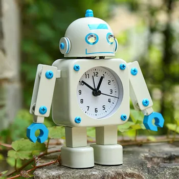 

Metal Robot Alarm Clock The Alarm Clock with A Night Light Household Act The Role Ofing Is Tasted Students