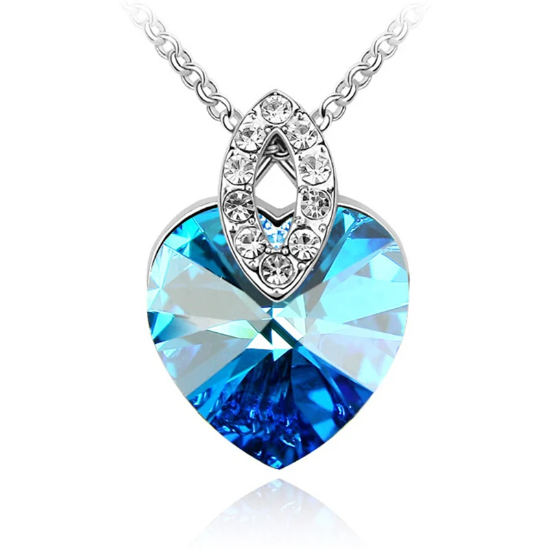 

SHDEDE High Quality Crystal from Swarovski Fashion Jewelry Heart Pendant Necklace For Women Trendy Anniversary Gift -996