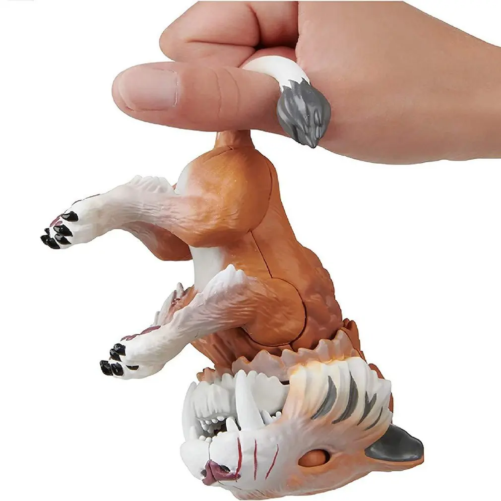 Палец тигра без прирученного зуба саблезуба серебряного зуба Bonesaw саблезуба Тигр палец игрушка Рождественский подарок