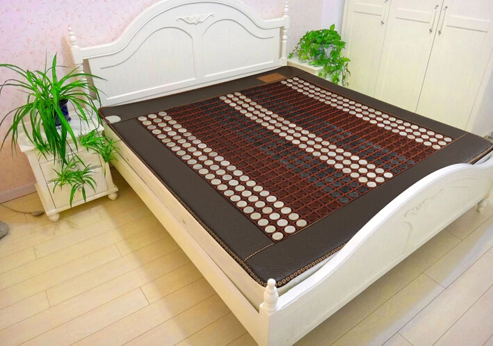  Free shipping Full body China jade korea health heating mat foldable jade stone massage seat mat 1.
