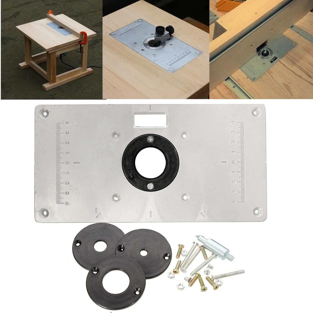 

Trimming Machine Flip Board DIY Woodworking Tools Luminum Alloy Polished Flip Panel Board With Scale Ruler For DIY Woodworking