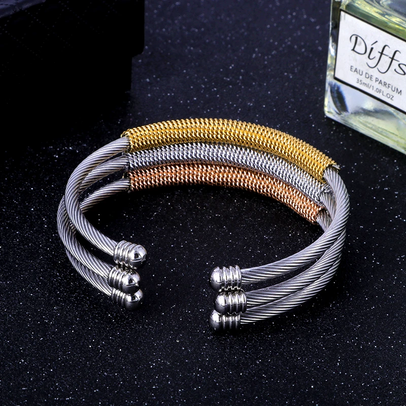 FYSARA New Fashion Cuff Open Bracelet Simple Adjustable Wristband Chain Bracelet Bangles For Women Accessories Jewelry Gift