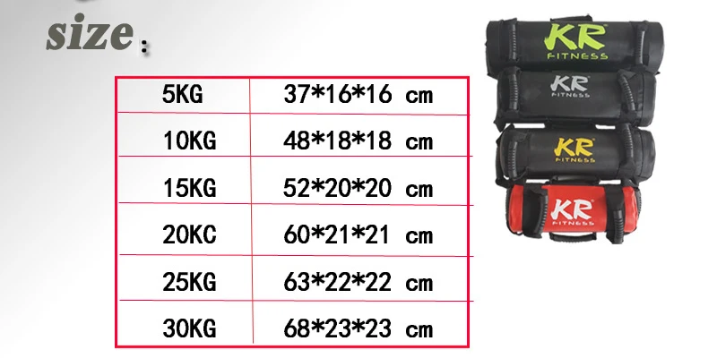 Тренажерный зал Вес песок Мощность сумка силовых тренировок Фитнес упражнения кросс ФИТА мешок с песком для фотостудии видео фото здания тела 5/10/15/20/25/30 кг