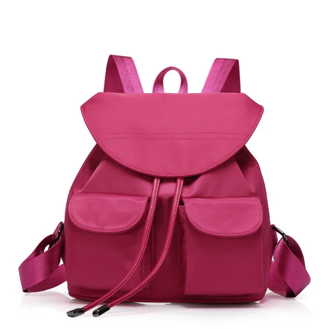 High quality black nylon backpack woman small waterproof travel