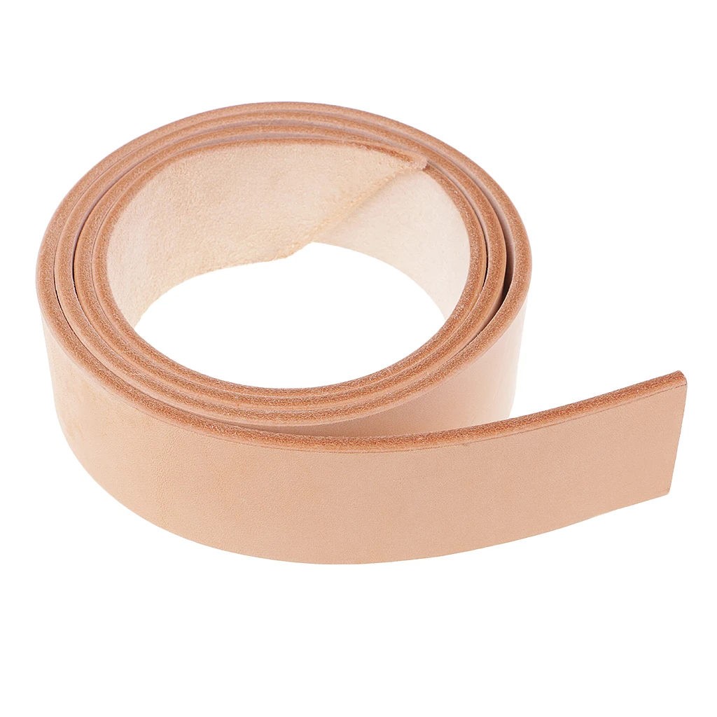 100-135cm Long Natural Genuine Leather Strap Strips for Leathercraft Accessories