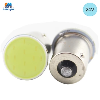 

YM E-Bright 10PCS 24V DC 1156 1157 3156 3157 7440 7443 COB 12 SMD Light Bulb Car Styling Turn Tail Signal Lights White 120Lm