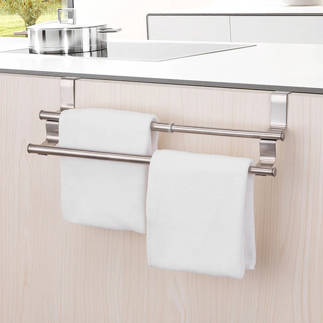 Door Behind Stainless Steel Hanging Rod Kitchen Cabinet Back Door Behind Stainless Steel Hanging Rod Kitchen Cabinet Back Towel Rack Bathroom Retractable